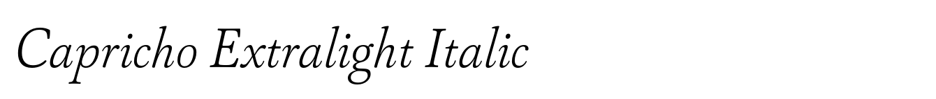 Capricho Extralight Italic image